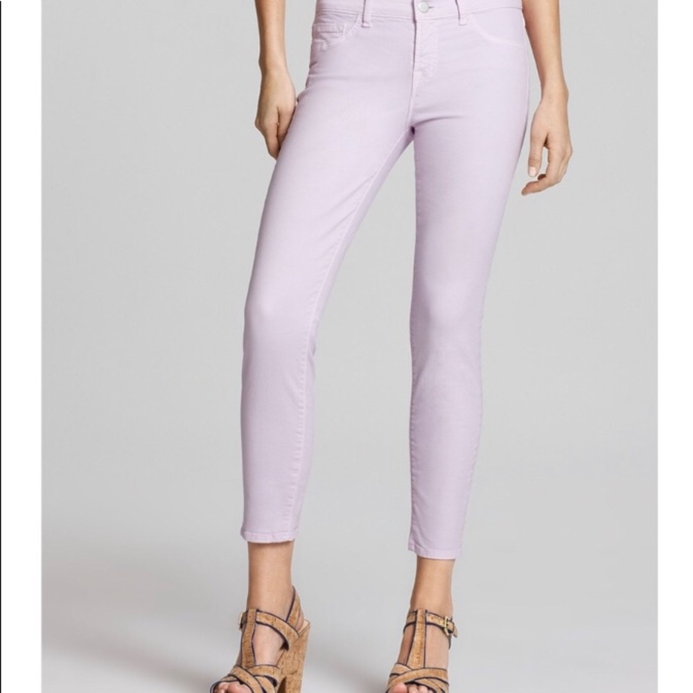 J Brand soft lilac skinny jeans